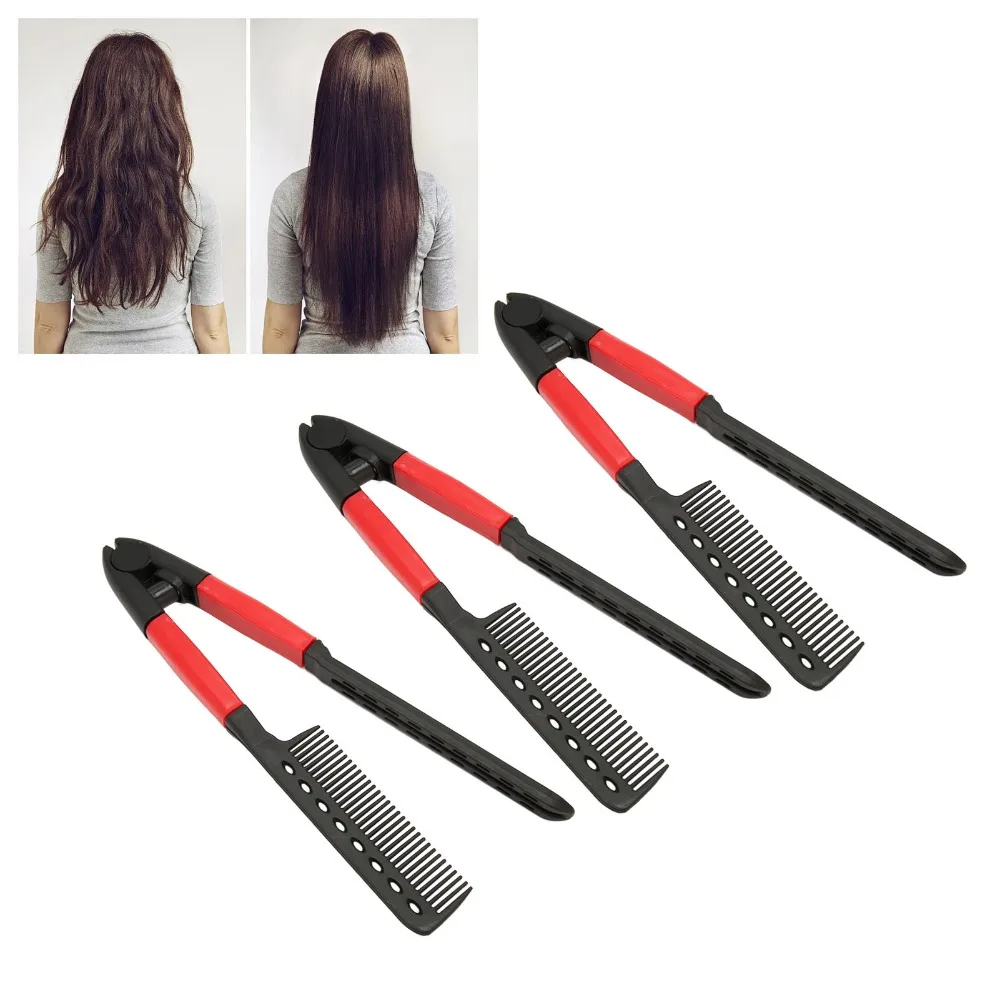 

Portable V Shaped Hair Comb Rounded Teeth Lightweight Styling Hair Comb High Temperature Avoid Multipurpose