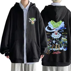 Sudadera con capucha de banda Punk Green Day Dookie con cremallera para hombre, chaqueta clásica gótica Vintage Rock con cremallera, sudaderas con capucha de gran tamaño Hip Hop