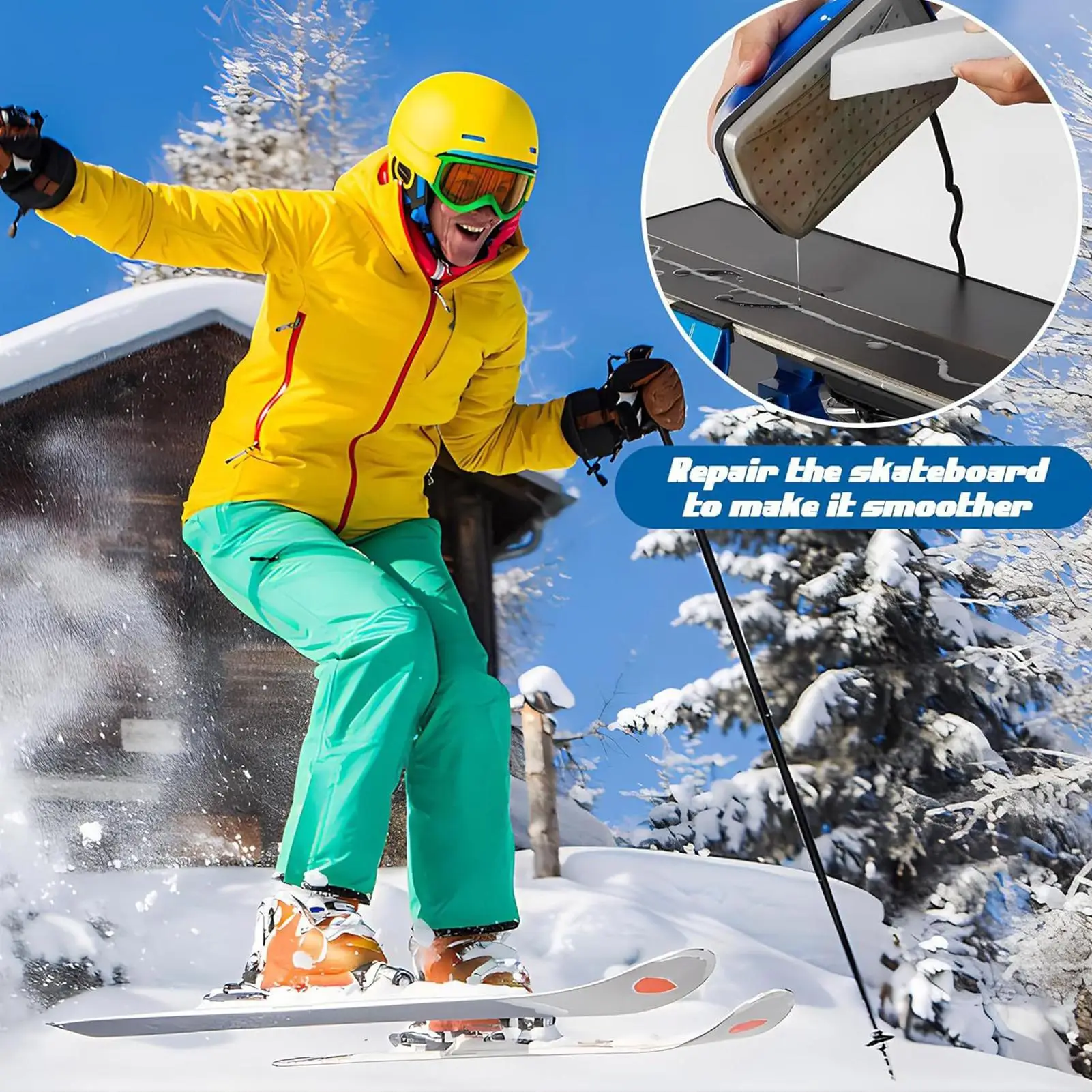 Cera da sci Liscia Equitazione Skate Accessori per la cura Snowboard Racing Cera per uomini Donne Ragazzi Ragazze Giovani Adolescenti Atleti Figlia Famiglia