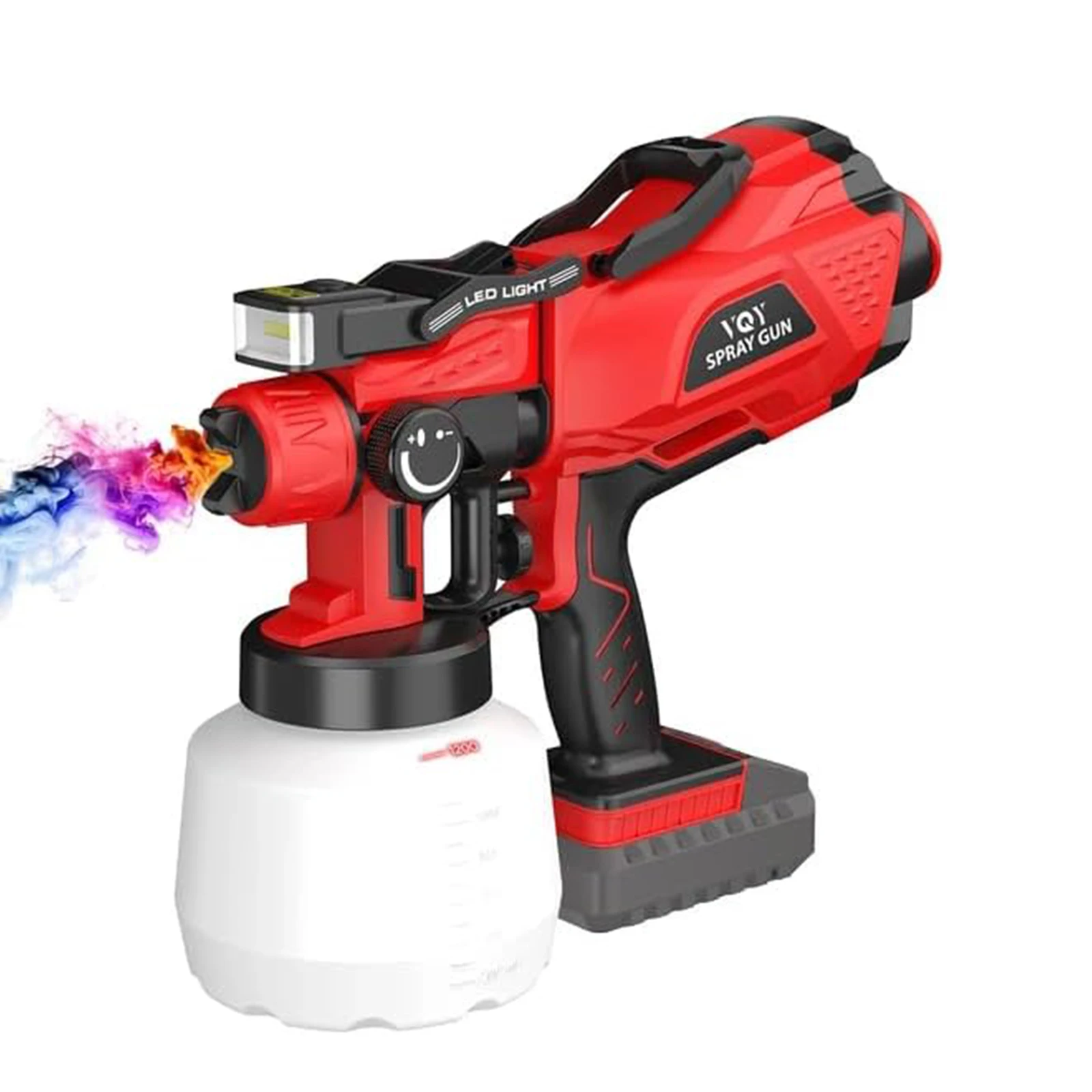 

Paint Sprayer, Electric Cordless Handheld HVLP Spray Gun with LED Light, Battery Not Included (Designed for VQY Battery Only)