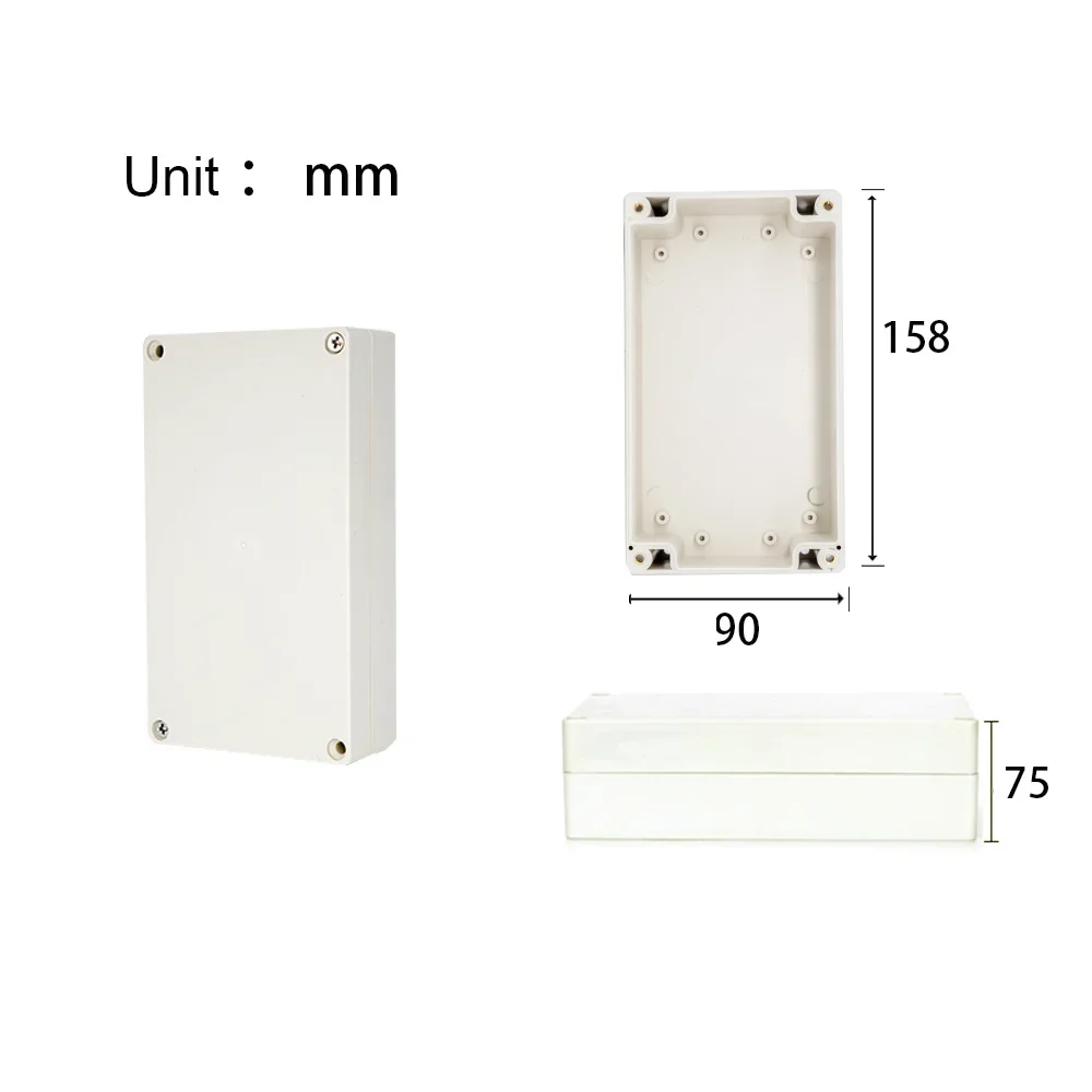 Projekt-Anschlussdose für Elektrokabel, Outdoor, DIY, versiegeltes IP67-Gehäuse, Kabelbox, 115 x 90 x 55 mm, wasserdichte elektronische Gehäuse
