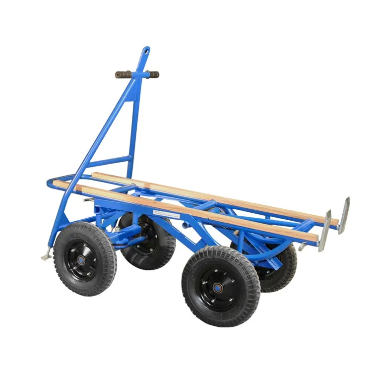 

Hand Push Metal Trolley with Four Wheels Hand Truck for Transportation Stone Slab