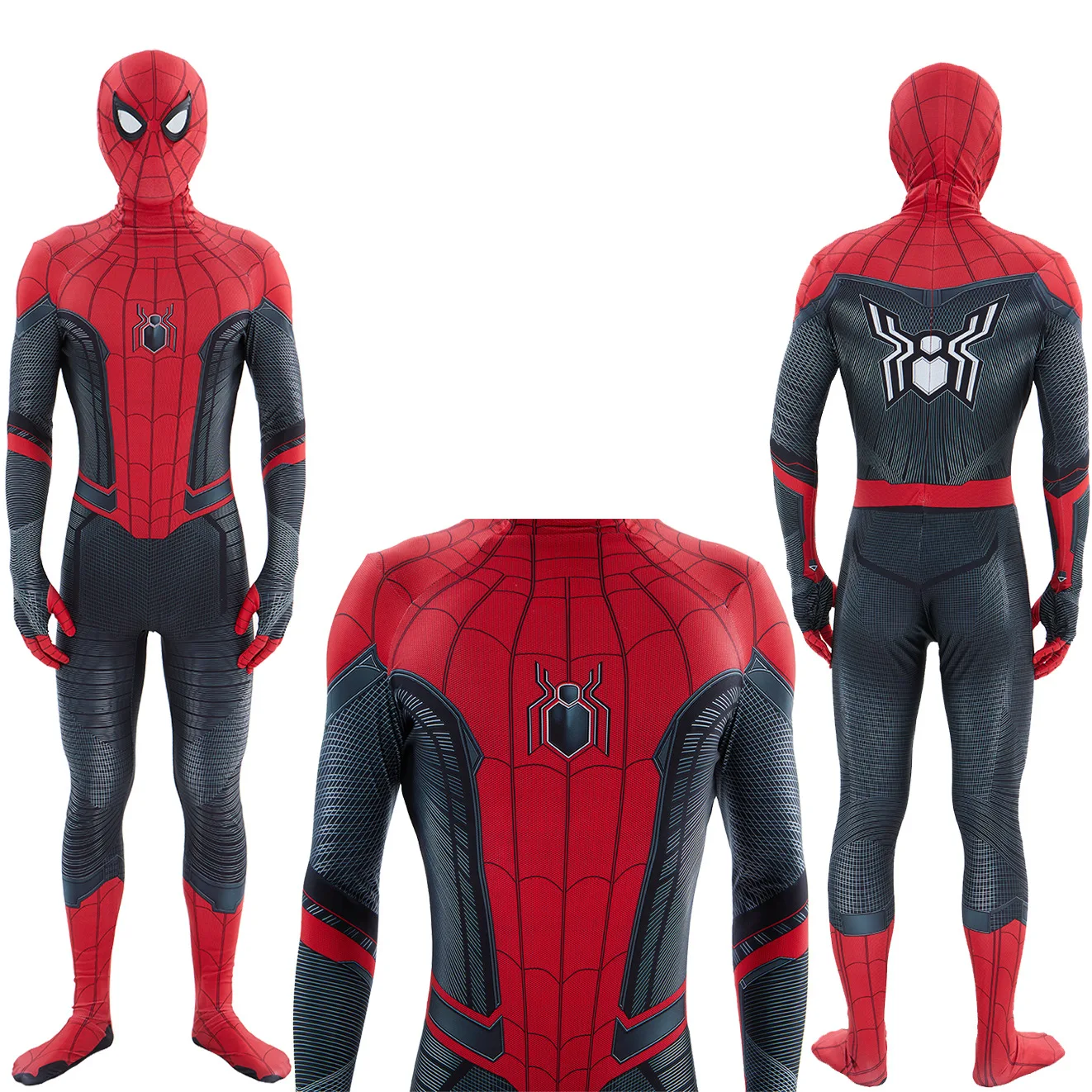 Far From Home SpiderMan Cosplay Tom Holland Spider Costume Superhero 3D Printed Spandex Outfit Spider Halloween Costume Bodysuit