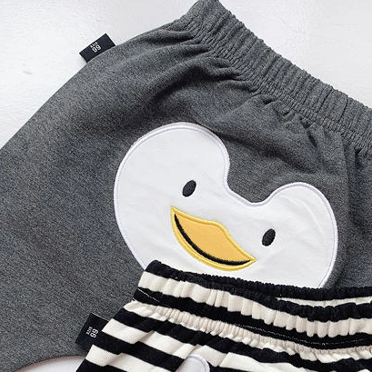 Cartoon Penguin Newborn Baby Pants Cotton Warm Pants For Girls Baby Children Wear Bow Cute Legging Outfits Children\'s Pants