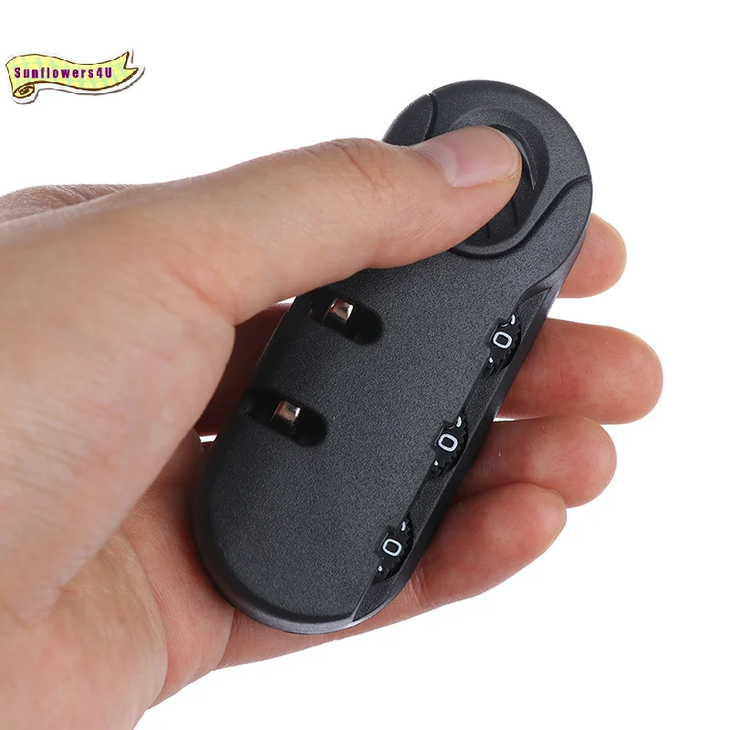 1Pcs Digit Combination Padlock Accessories For Bag Lock Luggage Travel Bag Waterproof Password Code Locks 83x32mm Black