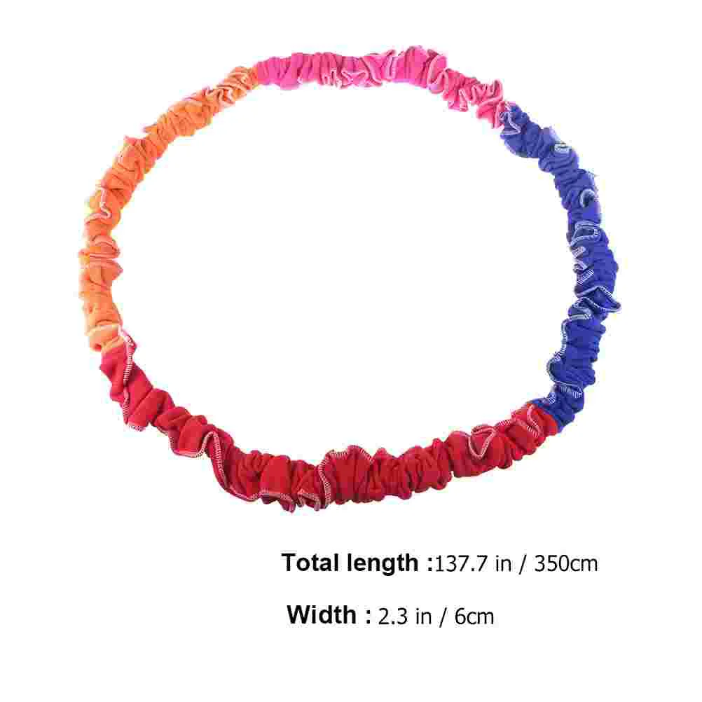 Кольцо для ралли, уличная детская растягивающаяся веревка, эластичная радужная беговая тяга, школьный тренировочный инструмент в джунглях, ткань для детей