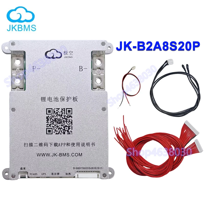 JK BMS JK-B2A8S20P BMS 4S 5S 6S 7S 8S 12V 24V بطارية مع 2A التوازن النشط bms lifepo4 Li-ion LTO