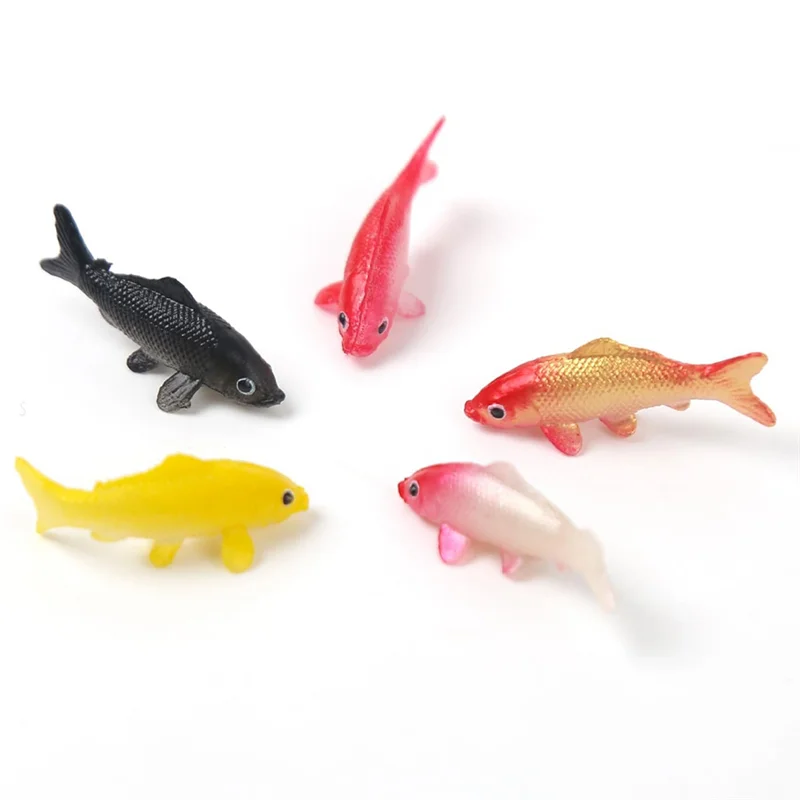 【صفقة فلاش】50 قطعة من حلي سمك الشبوط الصغيرة DIY زينة سمكة ذهبية نموذج سمك الشبوط الصغير مناسب لتزيين خزان الأسماك بنفسك Gif #3