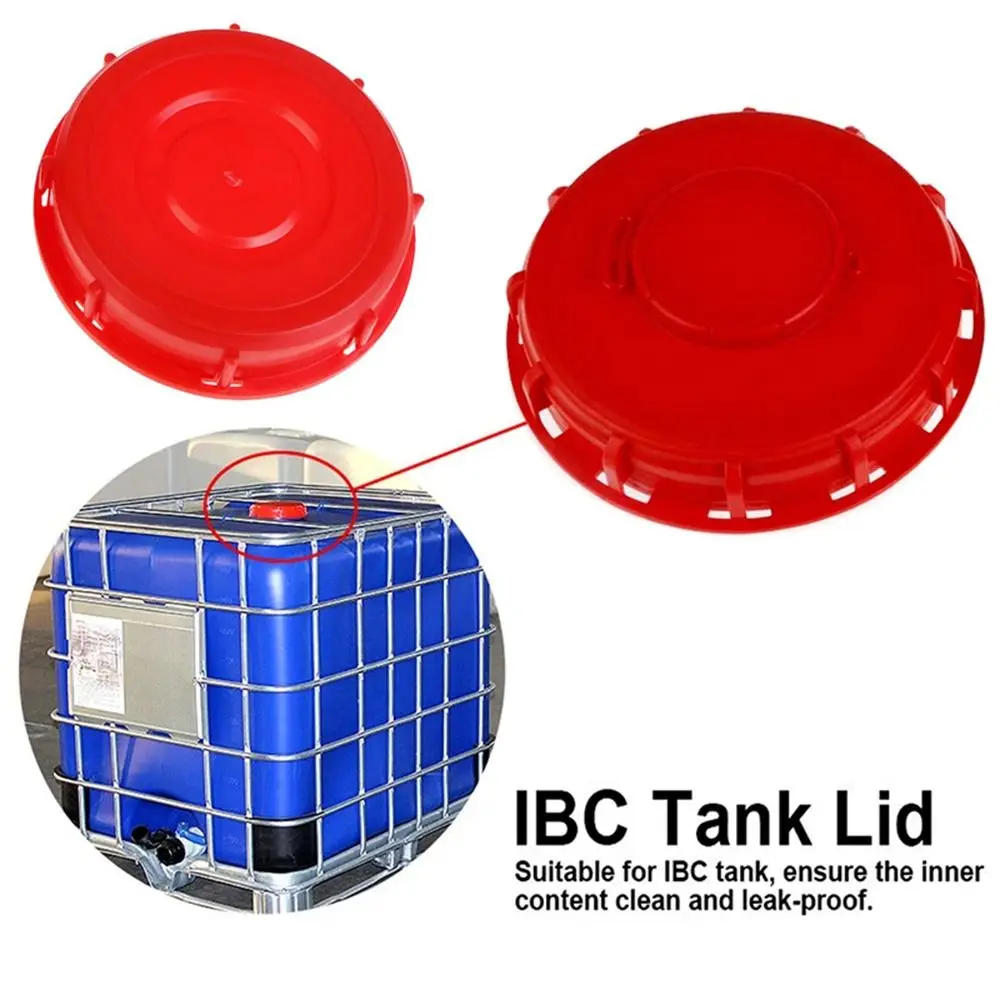 1Pcs New with Gasket IBC Tank Lid Good Sealing with Breathing Hole Water Liquid Tank Cap Inner Dia 163mm Plastic Red Cover