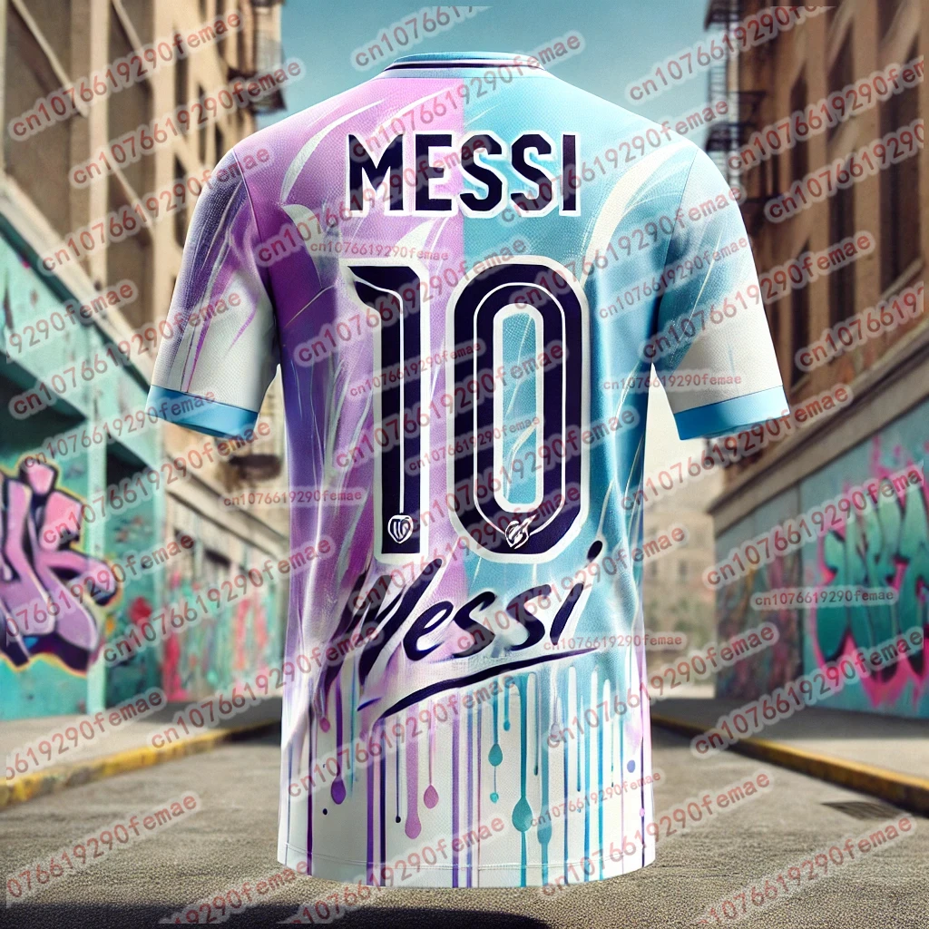 Summer Hot selling Messi Fashion 3D Printed Men's Fan Commemorative T-shirt Outdoor Sports Breathable Quick Drying Jersey
