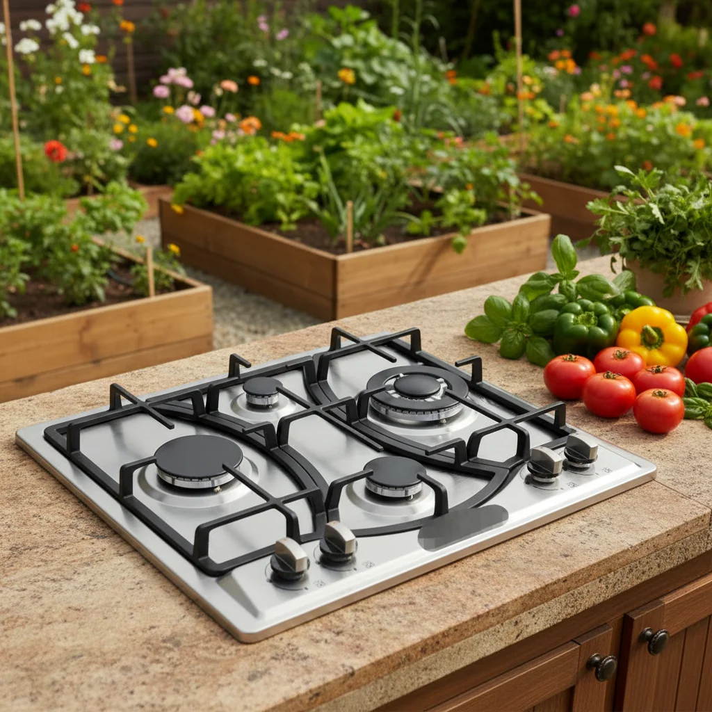 Built-in 4 Burner Stainless Steel Gas Stove Electronic Ignition 24 inch Household Cooking  Gas Hob