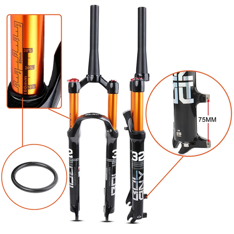 Вилка амортизатора для горного велосипеда диаметром 32 RL100mm из магниевого сплава вилка для горного велосипеда Air 26/27.5/29 дюйма