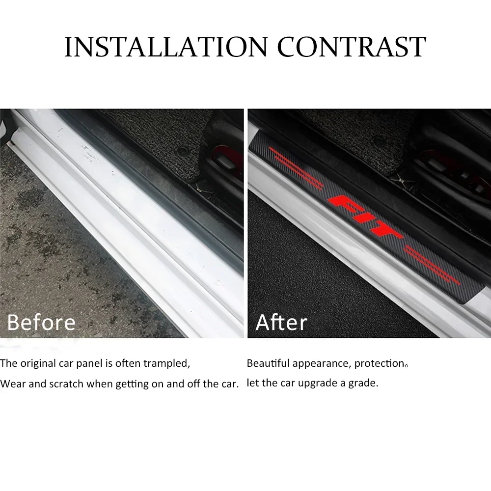 ملصق واقٍ لعتبة باب السيارة ، واقي ممتص الصدمات الخلفي ، إكسسوارات لشعار هوندا فيت ، أو ، أو ، أو ، أو ، أو ، أو ، أو #5