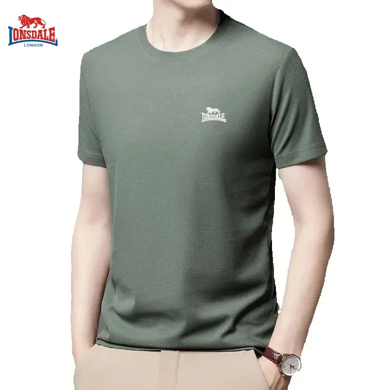 

Summer Men's Exquisite Embroidered High Quality Waffle Short Sleeve T-shirt Fashionable, Casual, Breathable, Cool Top