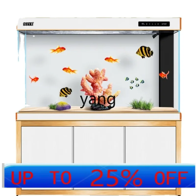 

LTT Super White Fish Tank Aquarium Floor Intelligent Hallway Home Living Room Screen Large Bottom Filter Medium
