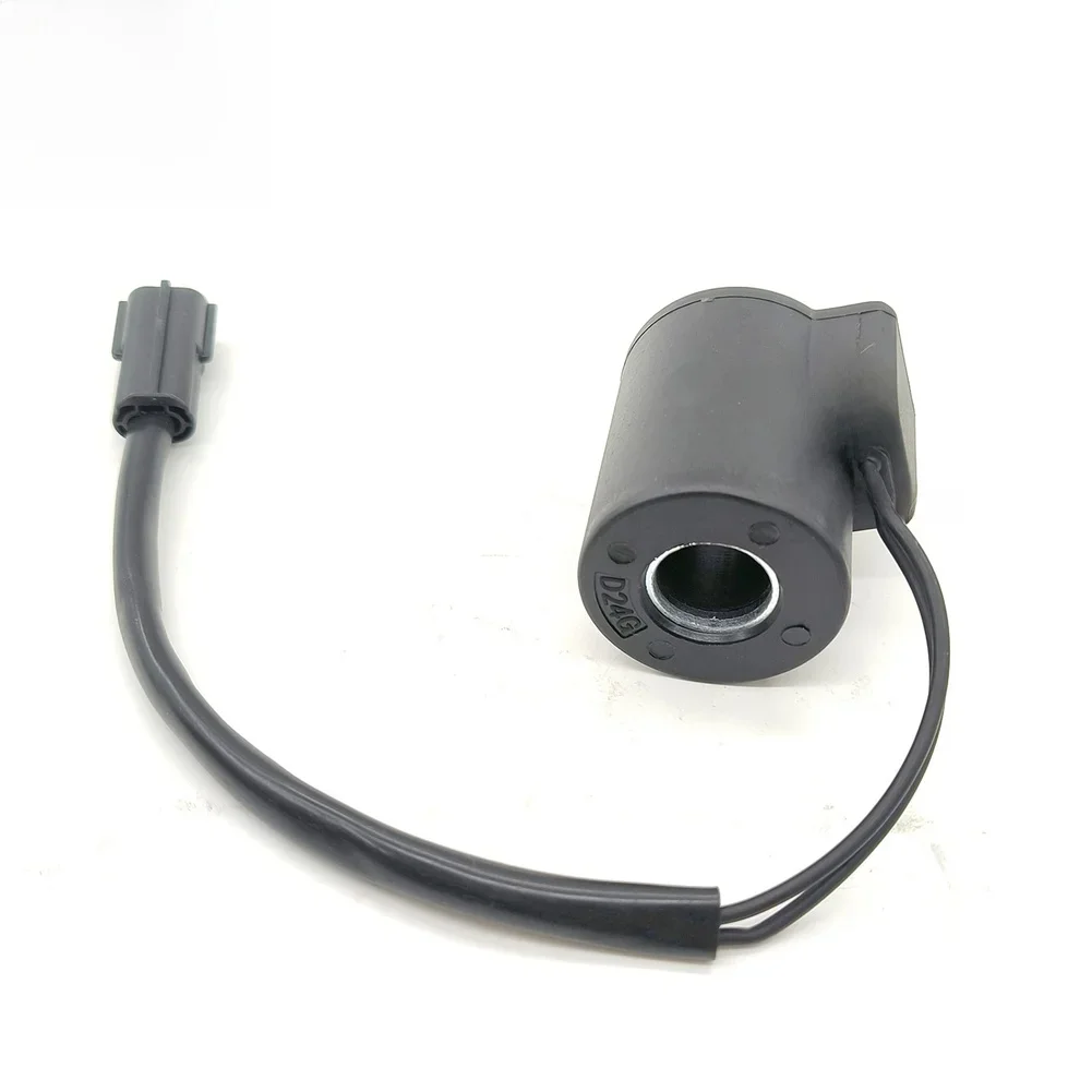 24V Solenoid Valve Coil for DX55 DX75 Excavators Used in Pilot Safety Lock Circuits with Standard Interface Fit