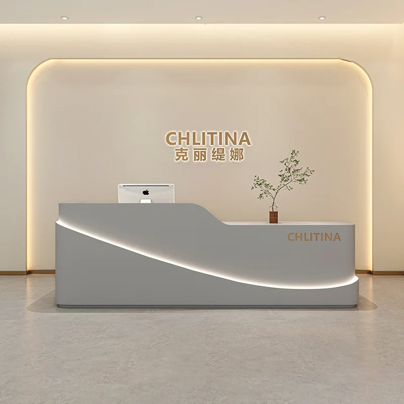 Simple Modern Beauty Reception Desks Baking Paint Dental Reception Desks Dental Aesthetics Office Furniture Военное ДелоZY40JDT
