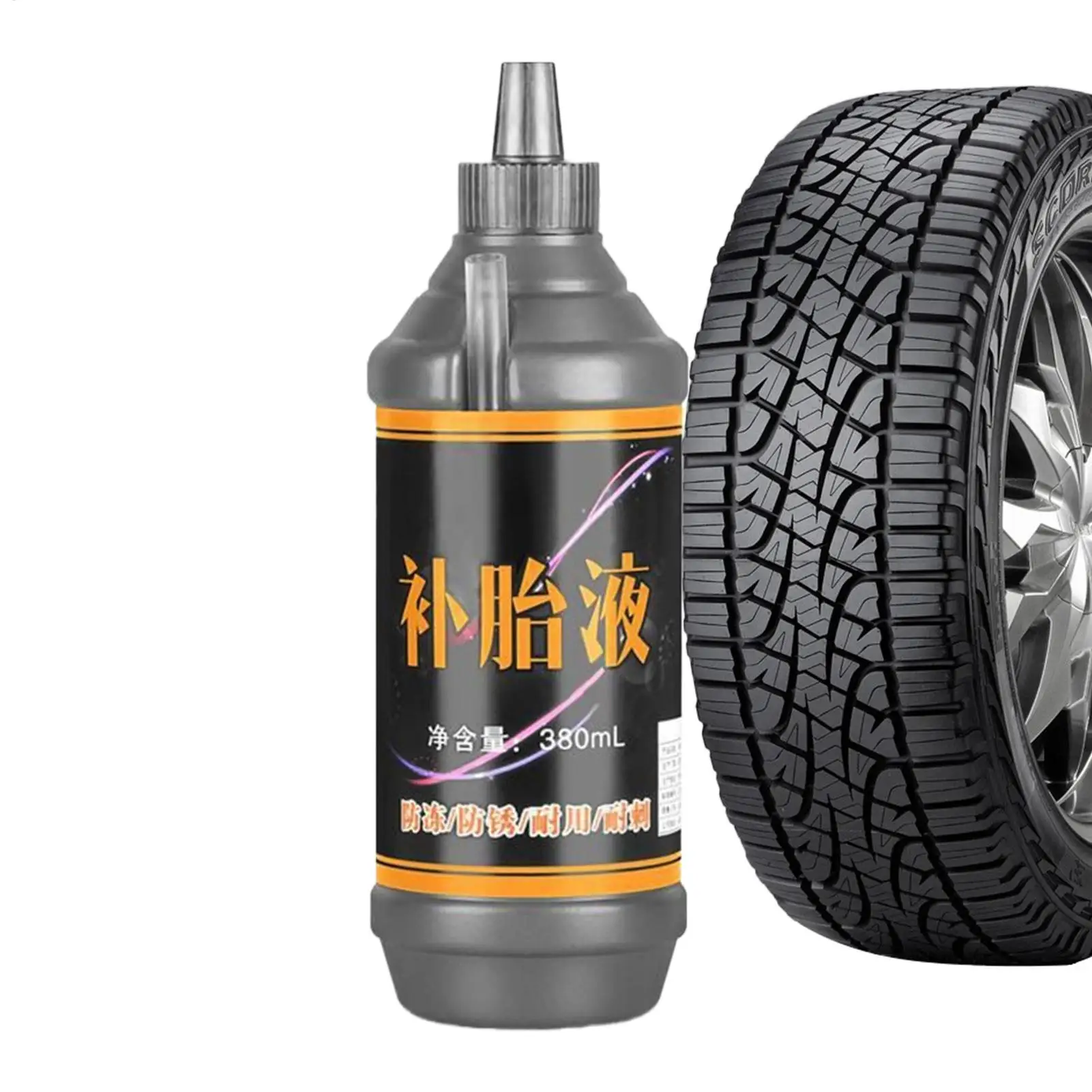 Tire Sealant Bicycle 380ml Quick Long-Lasting Portable Fluid Tire Leak Sealant For Supplies Bicycle Car ATV Tractor Athletic