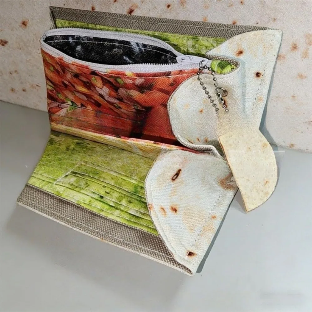 Gifts Multiple Compartments Burrito Wallet Burrito with Card Slots Coin Clip Foldable Coin Purse