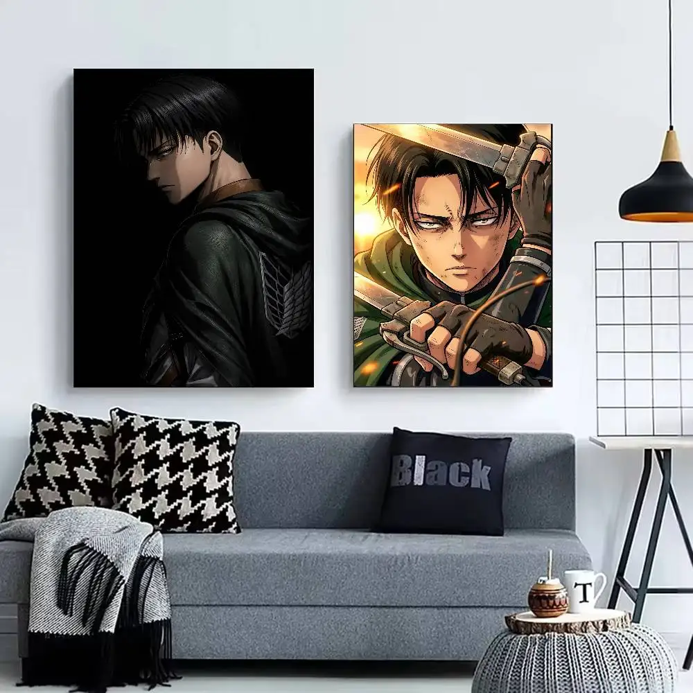 Cool Levi Ackerman Fashion A-AttackS on Titan Anime Poster, Captain Levi Anime Art Print, HD Wall Room Living Room Decor
