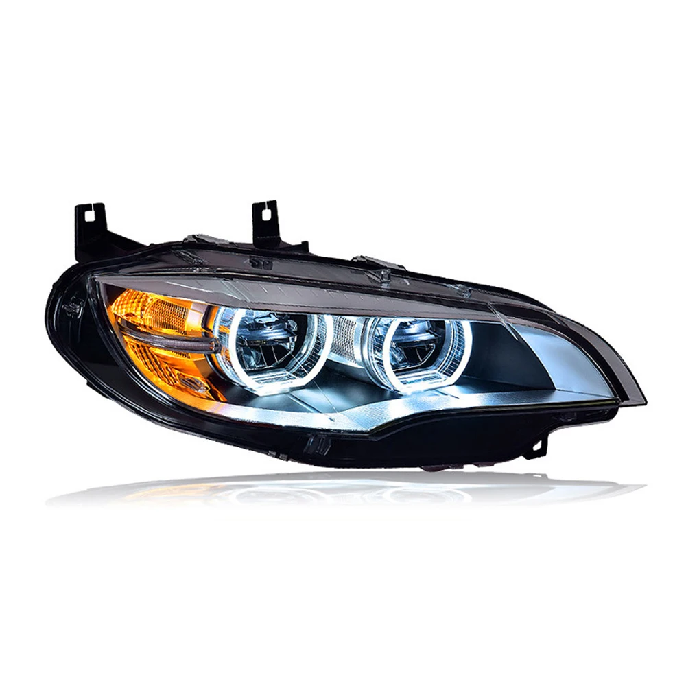 Car Led Front Lights For BMW X6 E71 Headlight 2008-2014 Accessories Modified Full Led Hi Low Beam Headlamp Assembly