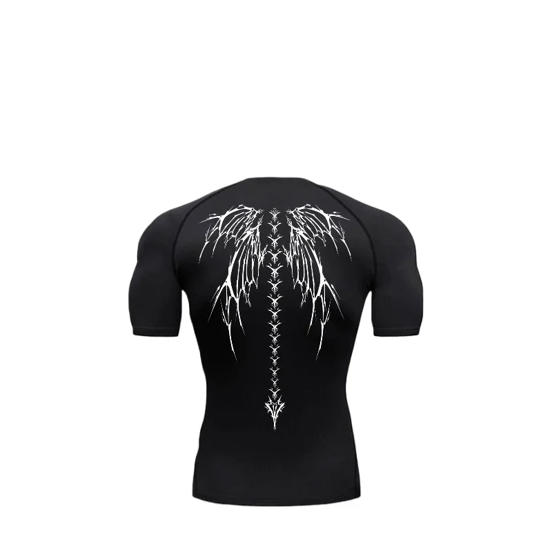 

Mens Quick-Dry High-Stretch Compression Short Sleeve T-Shirt for Gym Skin-Tight Fit for Sports Running Spring Summer Essential