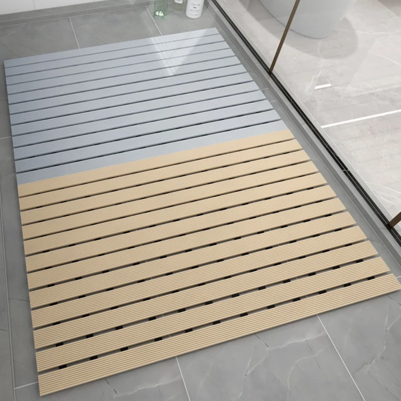 Bathroom Non-Slip Mats Shower Room Bath Room Anti-Fall Floor Mats Bathroom Washroom Toilet Water Barrier Waterproof Follow Mat