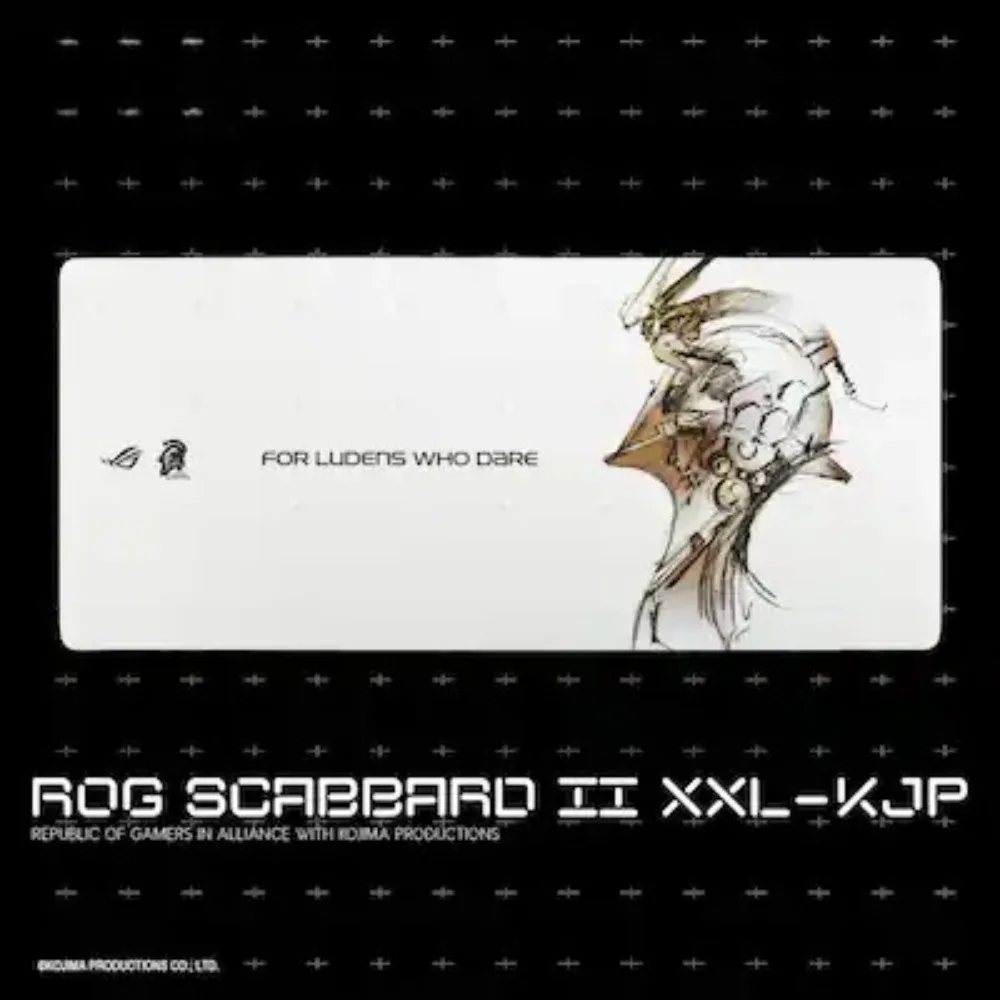 ROG Scabbard II XXL Hideo Kojima Collaboration Limited Edition Gaming Mouse Pad 900×400mm Water Oil Dust Repellent for PC Gaming