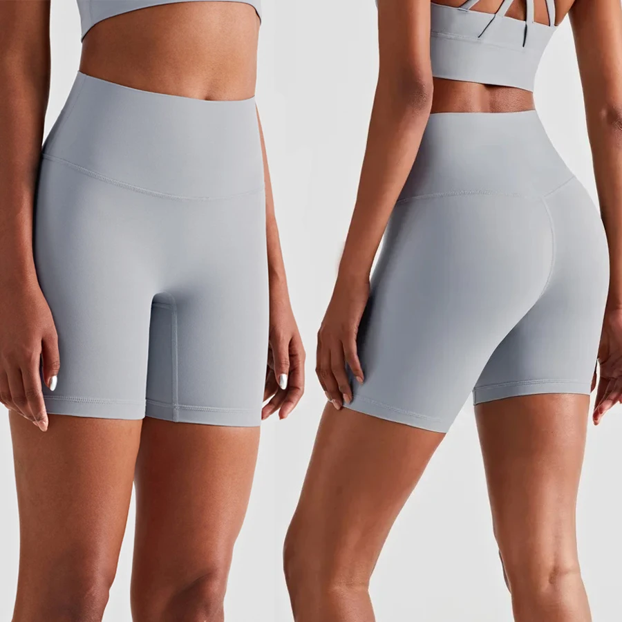 Mulheres Ciclismo Fitness Yoga Shorts, Calças Justas Curtas, Leggings Esportivas, Tecido de Nylon, Push Up, Cintura Alta Sem Costura, Shorts de Treinamento