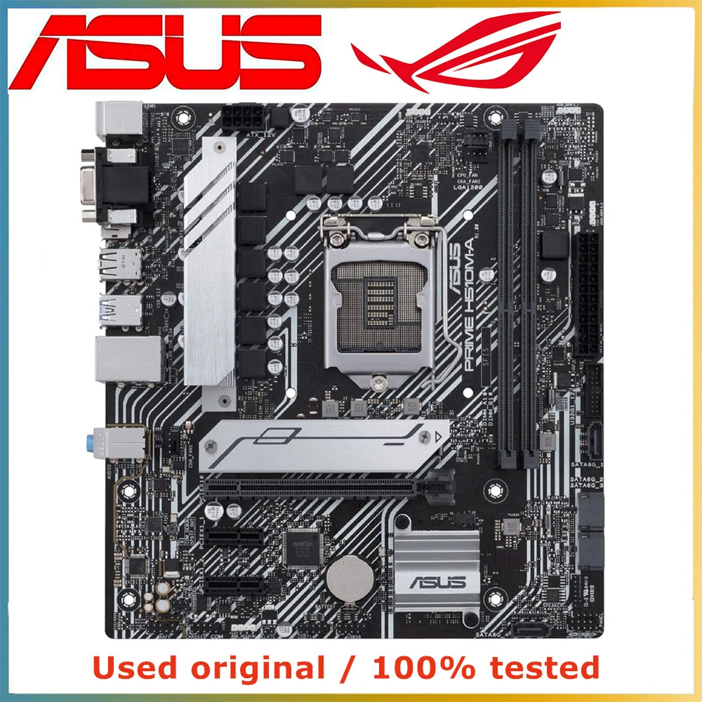 

For ASUS PRIME H510M-A Computer Motherboard LGA 1200 DDR4 64G For Intel H510 Desktop Mainboard M.2 NVME PCI-E 3.0 X16