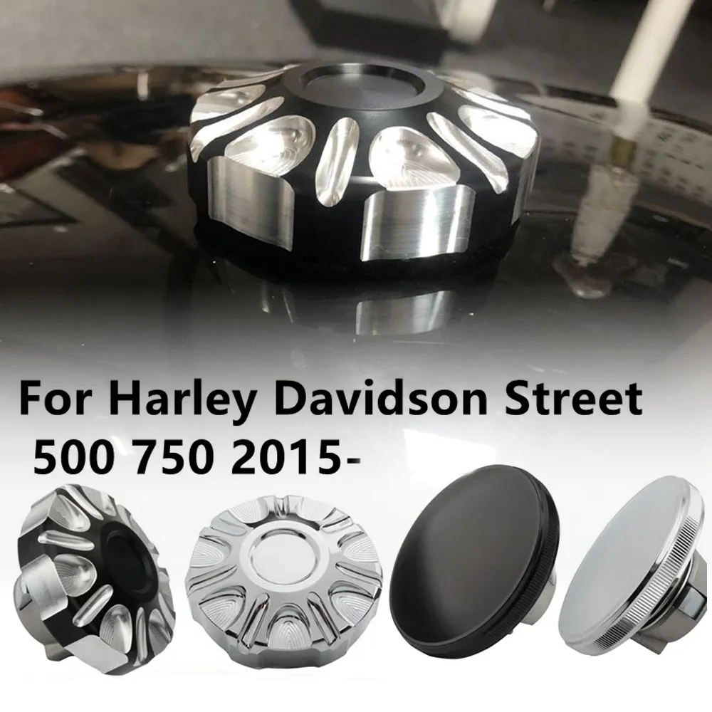 

XG750 XG500 Motorcycle Fuel Tank Gas Cap Black Vented Knurled Oil Caps Cover CNC Aluminum For Harley Street 750 500 2015-2024