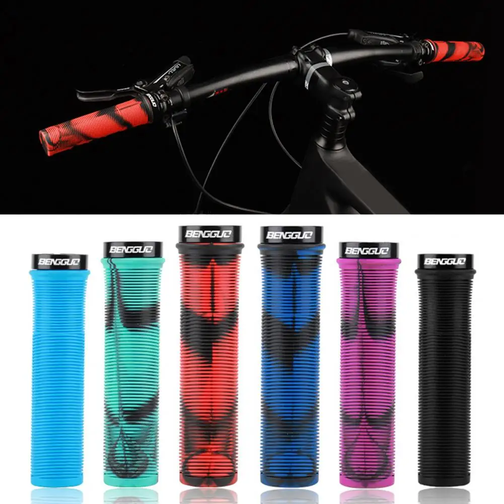 Manillares de bicicleta ergonómicos con estampado de camuflaje, empuñaduras de goma para bicicletas Mtb, Bmx, manillar de bicicleta suave y antideslizante para Pro