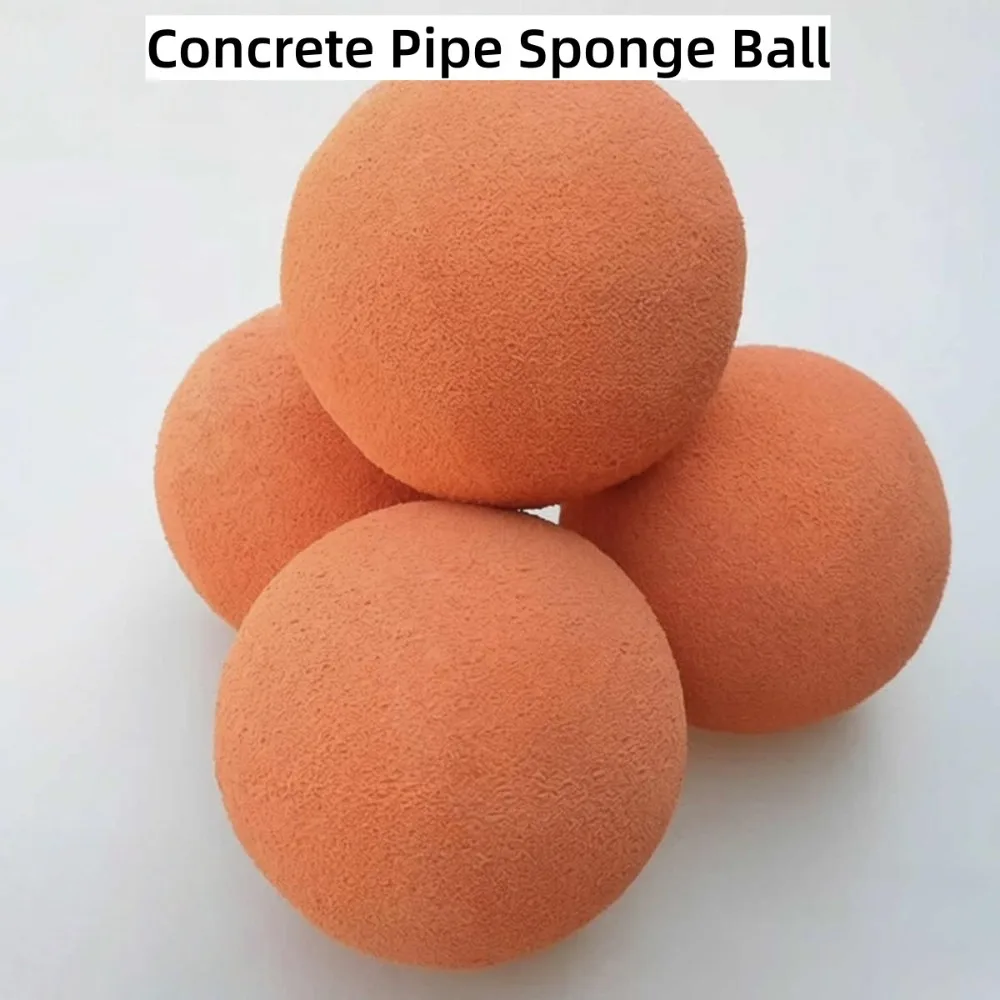 1Pcs Durable Mid-Soft Rubber Sponge Cleaning Balls, DN35-DN150 Pipe Cement Clean-Out Balls for Industrial Use, Dia 32/35-140mm