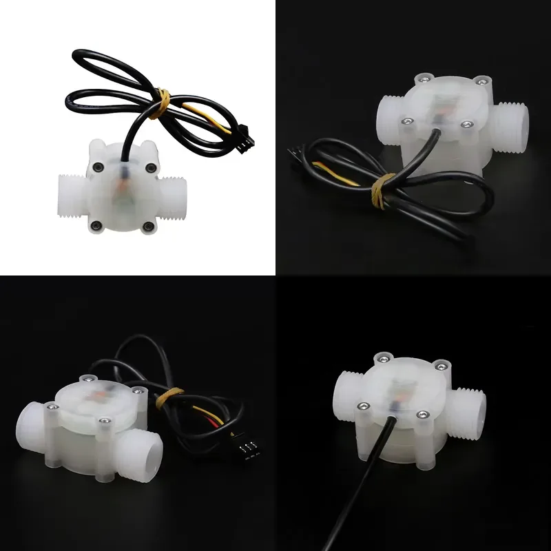 ZQ Series DN15 Chemical Turbine Flow Meter PVDF Material Medical Corrosive Liquid Micro Hall Effect Flow Sensor 0.5-8L /