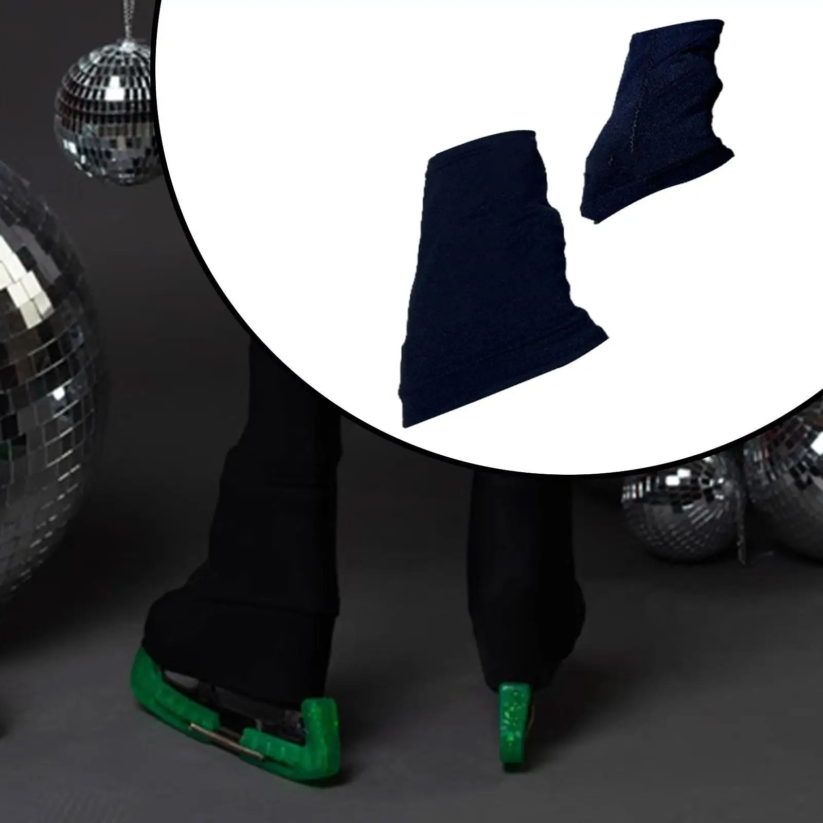 ديكور لتدفئة الساق على الجليد، مرن محمول للتدريب على حفلة التمارين الرياضية، أسود