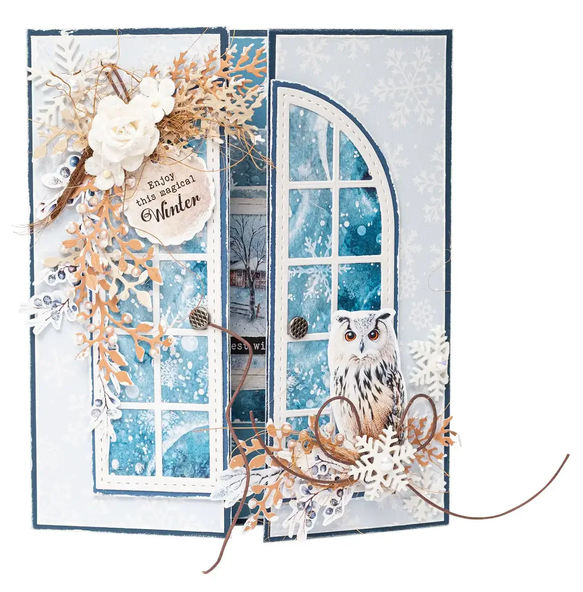 ليلة سحرية سنو أشجار الصنوبر الفرح الحب نافذة الجنية الهدايا قطع معدنية يموت سيليكون طوابع سكرابوكينغ Stencil ألبوم صور