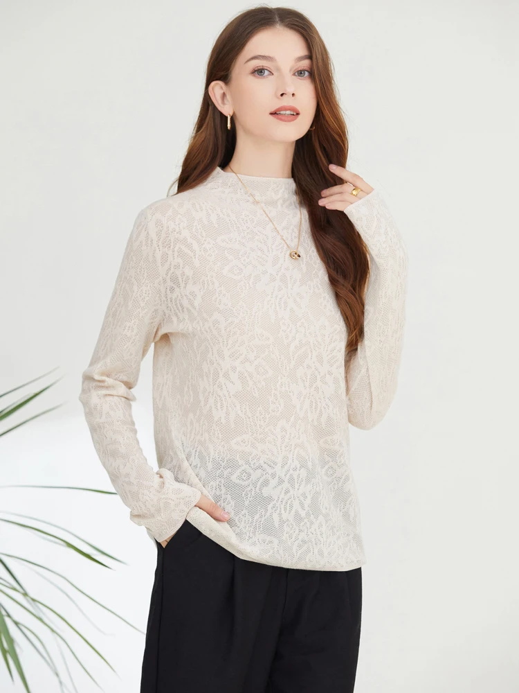 

Мужская и женская однотонная прямая блузка с высоким воротником и кружевной отделкой для осени и зимы...