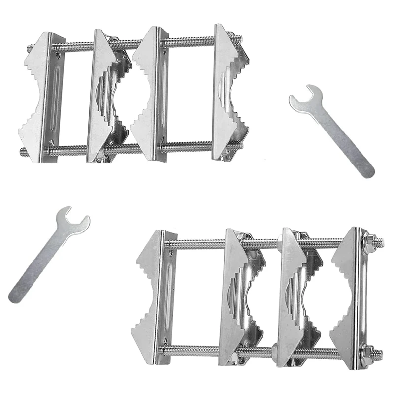 

2 PCS Double Antenna Mast Clamp V Jaw Block With Bolts Mast To Mast Clamp,Patio Umbrella Holder Heavy Duty Pole To Pole