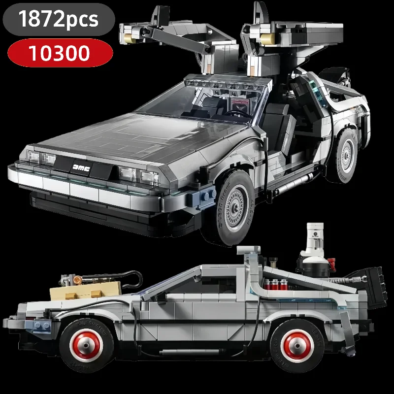 

"Time Travel Machine Building Blocks 10300 - Back to The Future Car Model Kit, STEM Educational Toys for Kids Adults, Creative B