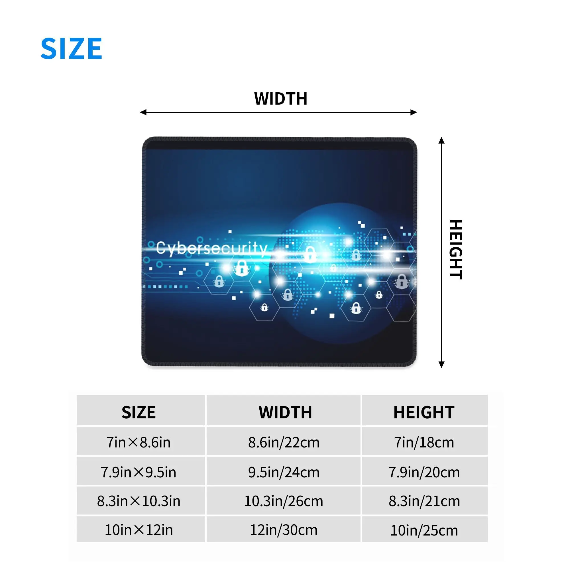 الأمن السيبراني والشبكة العالمية ماوس الوسادة الكمبيوتر لوحة المفاتيح الماوس حصيرة الألعاب الكمبيوتر المحمول حصيرة مكتب الملحقات الجدول الحصير