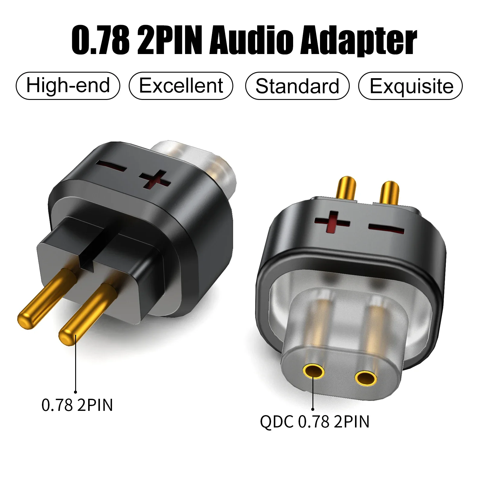 

2pcs 0.78 2PIN Earbuds to QDC 2PIN Cable Double Needle Socket UE QDC Custom Diy Earphone Repair Flat SHUOER CONDUCTOR/SINGER/SOL