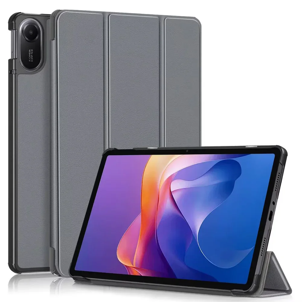 Hülle für Xiaomi Redmi Pad 2 11-Zoll 2025/Redmi Pad 2 Pro 12,1 2025 mit Auto-Sleep-Funktion PU-Leder Dreifach Faltbare Schutzhülle
