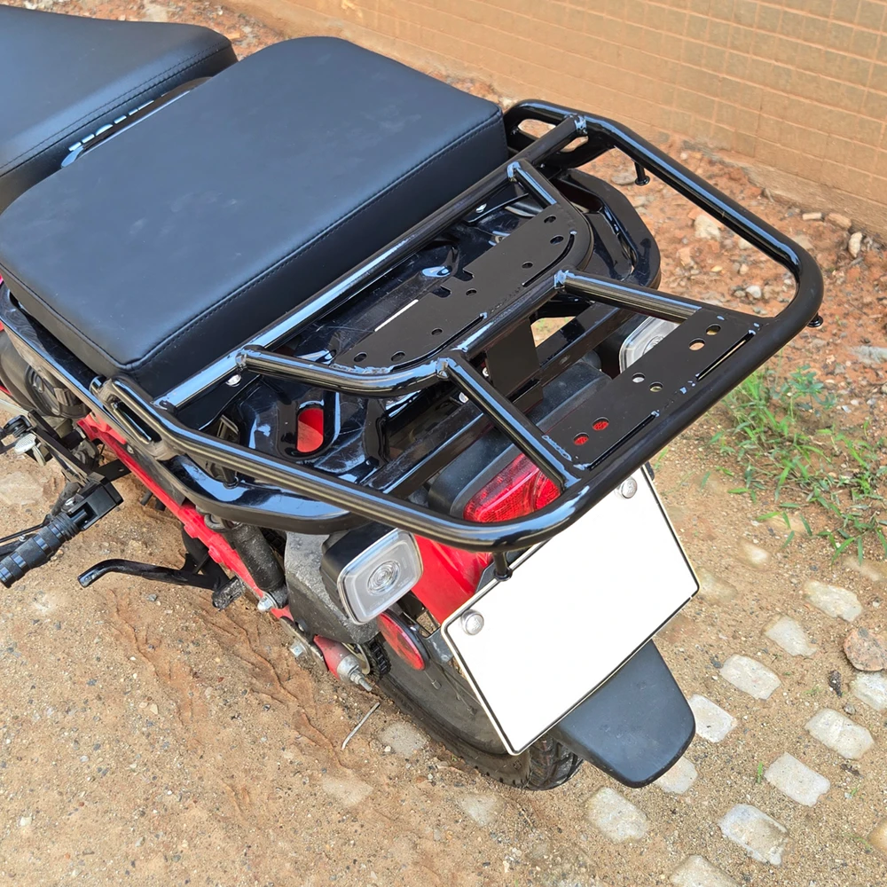 Portapacchi posteriore nero compatibile con Honda CT125 Trail 125 Hunter Cub 125