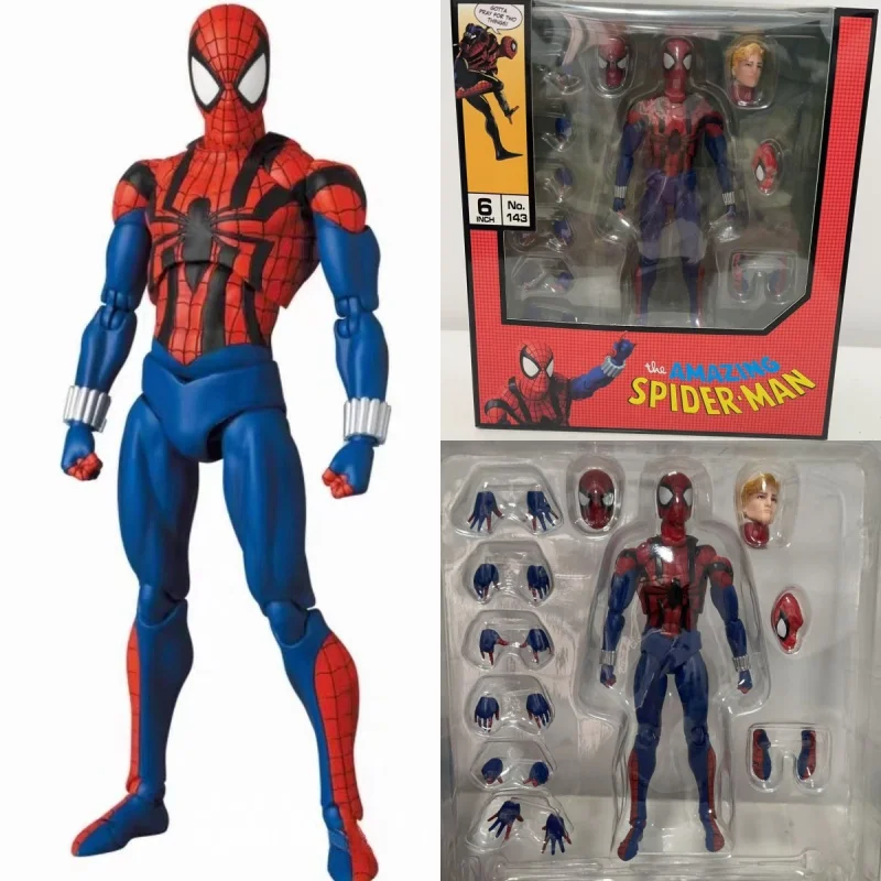 Spider-Man Action Figures Peter Parker Figure Mafex 143 Spider Man Ben Reilly Disponibile Anime Action Collection Modello Giocattoli Regali