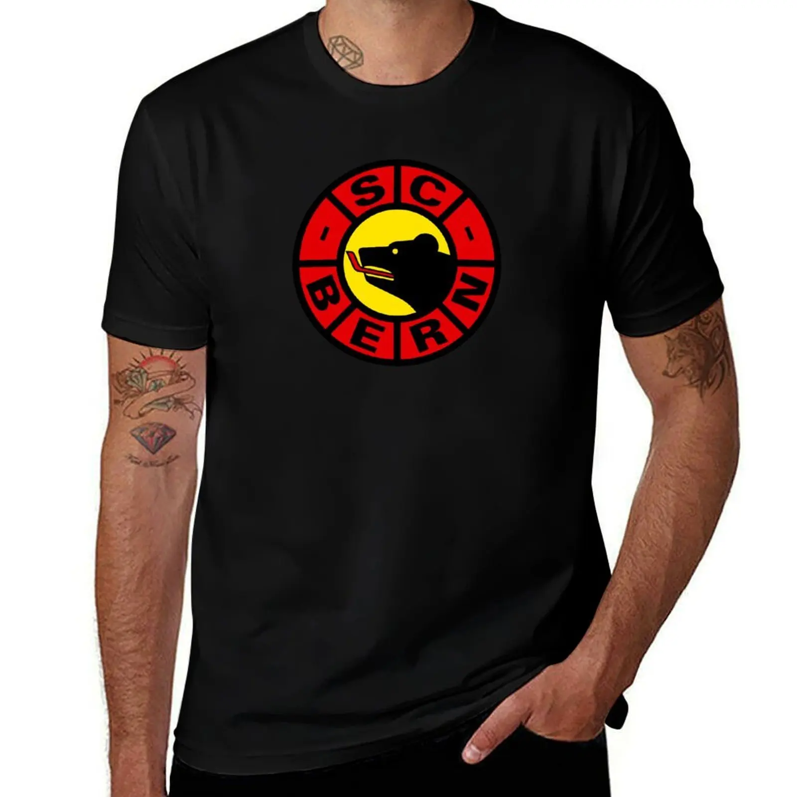 SC Bern Swiss Ice Hockey Sports Fans T-Shirt Plus Size Everyday Tee Shirt