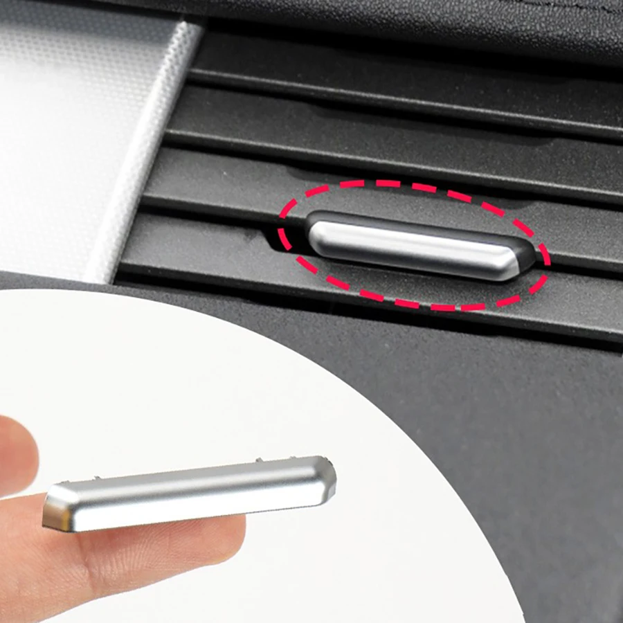 2Pcs Chrome Plate Air Conditioning Vent Toggle Piece Outlet Card Pad Clip For Land Rover Range Rover Evoque 2012-2017 2018 2019