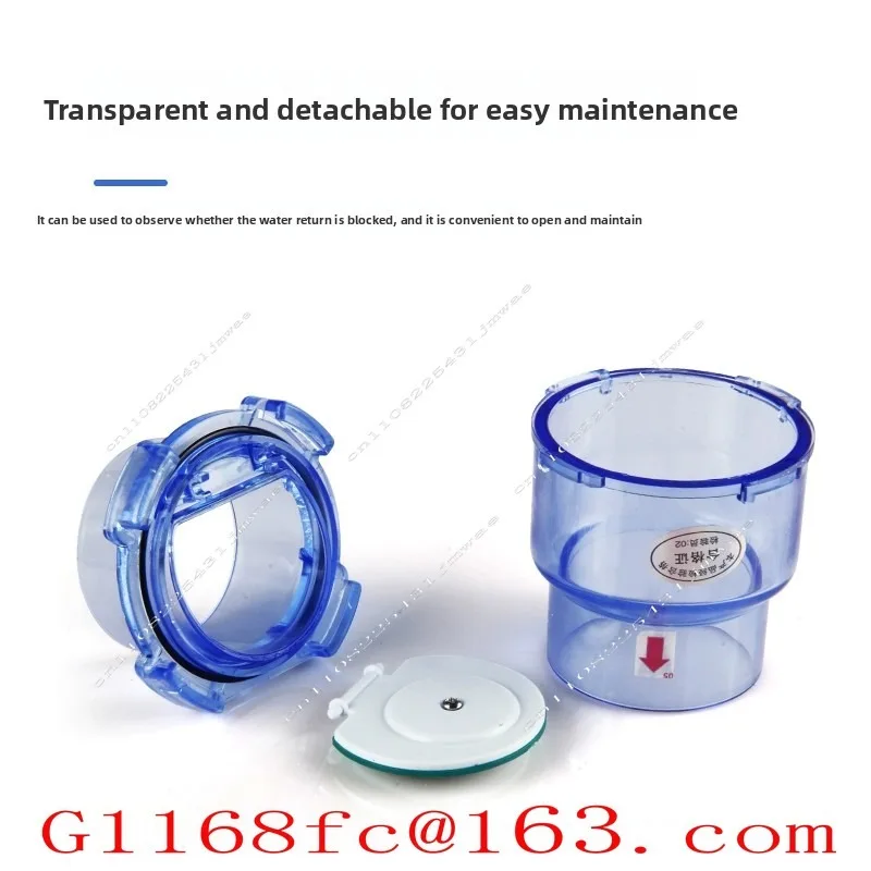 Transparent Check Valve, Anti Backflow, Anti Overflow Toilet Overflow, Odor 50 110