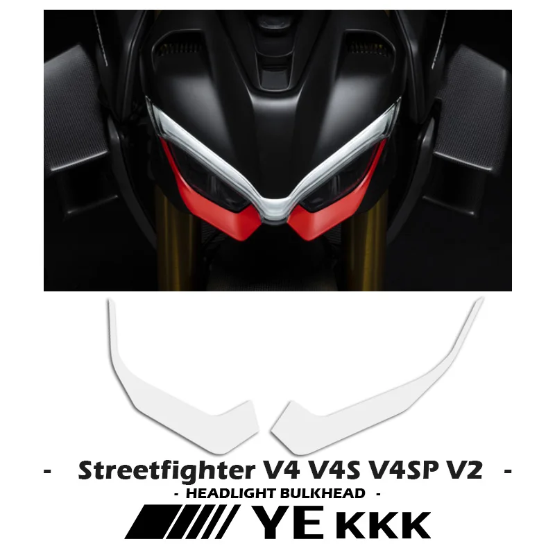 Headlight Partition Sticker Decal Head Fairing Shell Decal Sticker For DUCATI STREETFIGHTER V4 / V4S / SP / V2