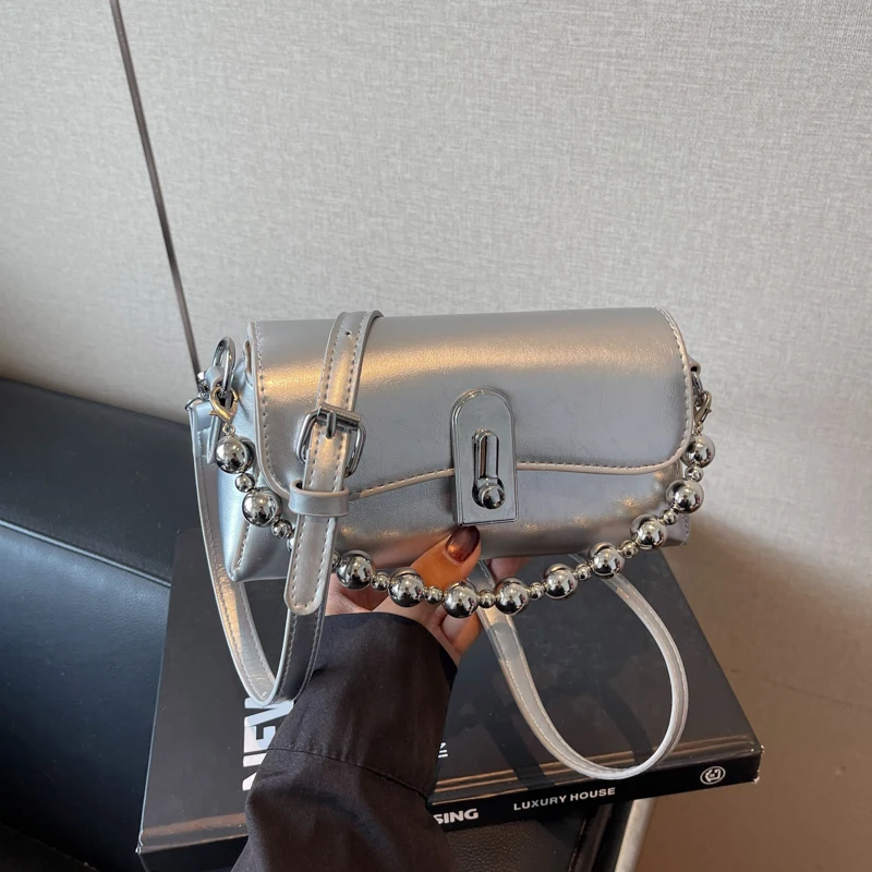 

Versatile Large Capacity Zipper Beading Sewing Thread Casual Shoulder Bags 2025 New High Quality Women's Crossbody Bags