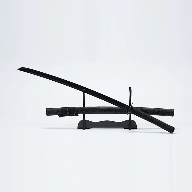 103 cm/40.56in Zwarte Zwaarden Met Schede Cosplay Bamboe Wapens Model Props Training Samurai Collectible Desktop Display Ornamenten